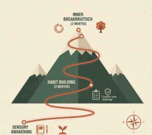Earth signs gradual growth path mountain trail map information visualization