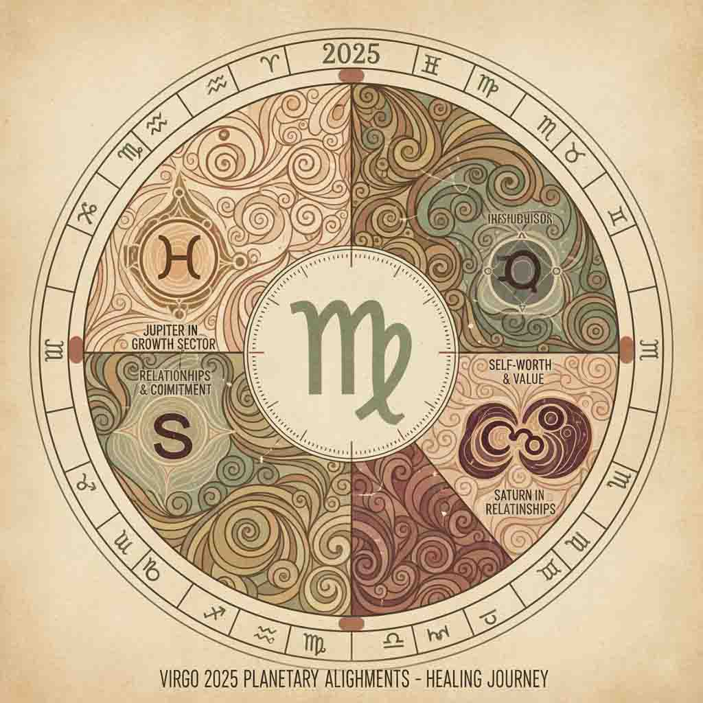 Virgo 2025 healing transformation astrological chart planetary positions