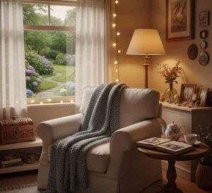 Cancer emotional nourishment personal safe space interior scene