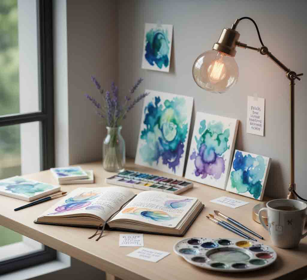 Pisces intuition power development creative workspace scene