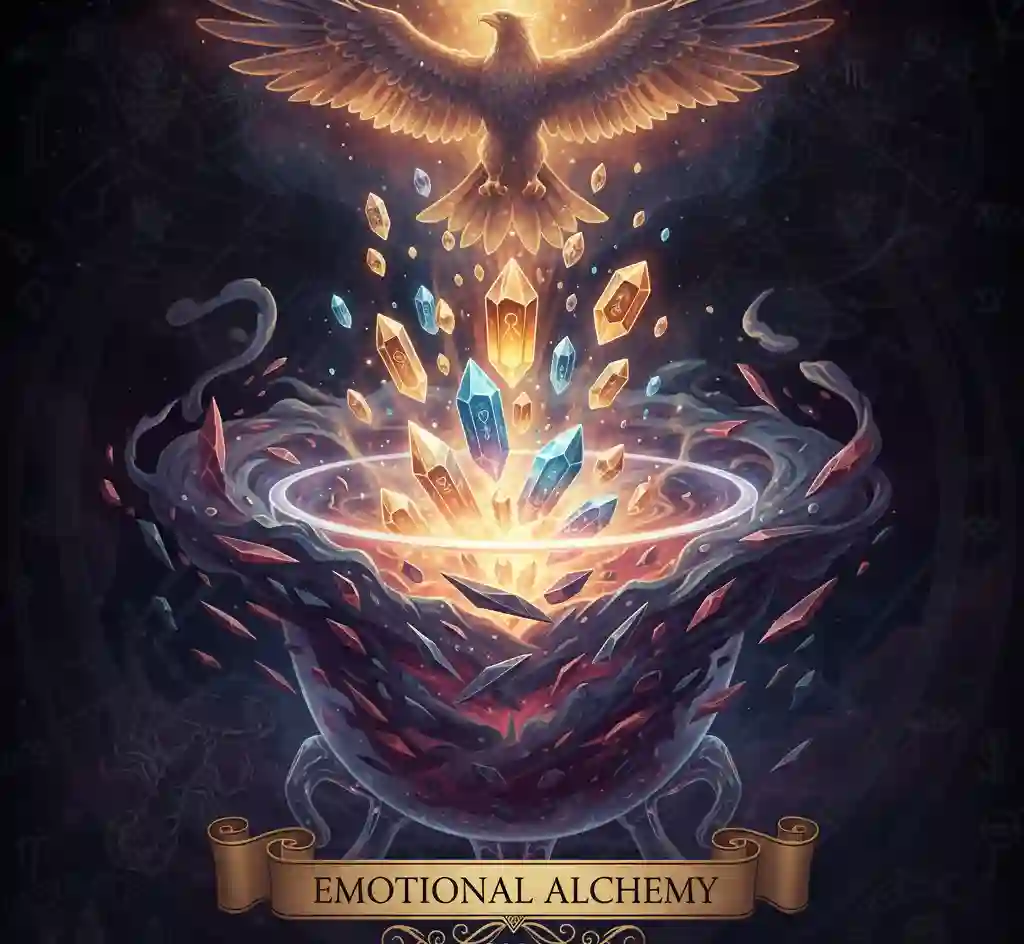Scorpio emotional alchemy transformation process diagram