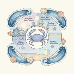 Cancer zodiac moon phase emotional healing cycle guide chart