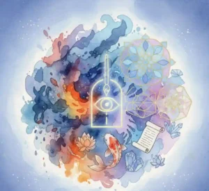 Pisces creative healing emotional transformation watercolor art illustration