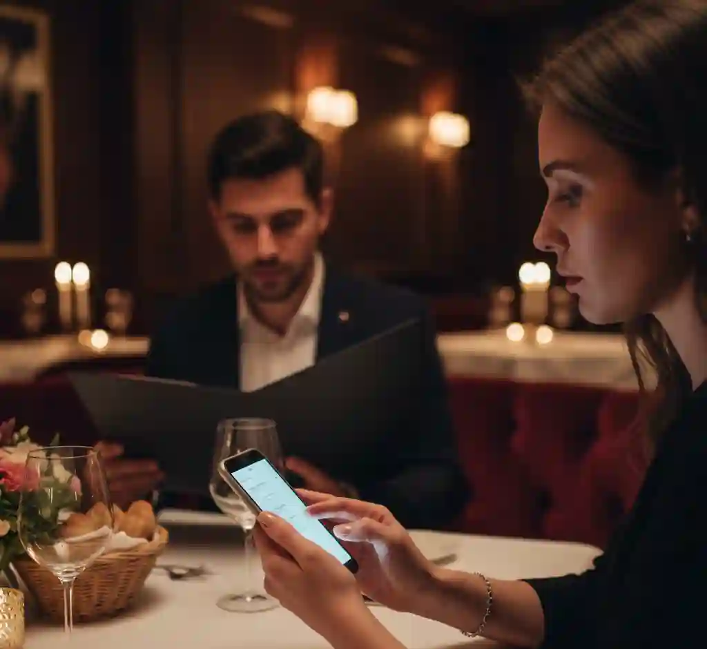 A happy couple sitting on a bench having a deep conversation, representing a healthy connection and green flags.